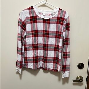 Stars Above Red and White Long Sleeve Top Small